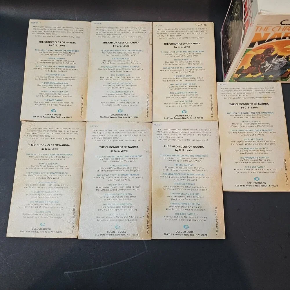 Vtg Chronicles of Narnia Box Set Complete 1970 C.S. Lewis First Collier Books Ed